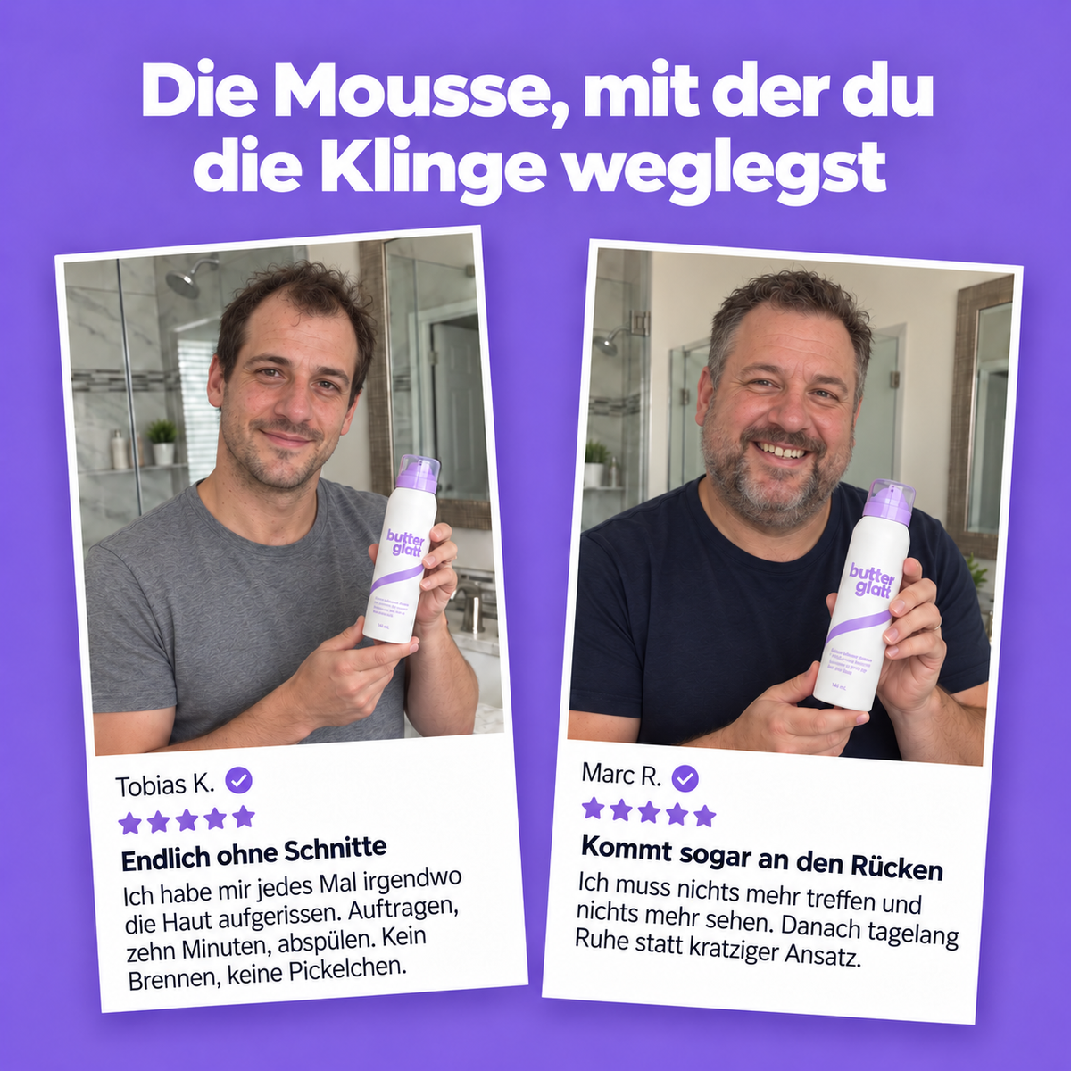 Butterglatt für Männer | Haarentfernungsmousse