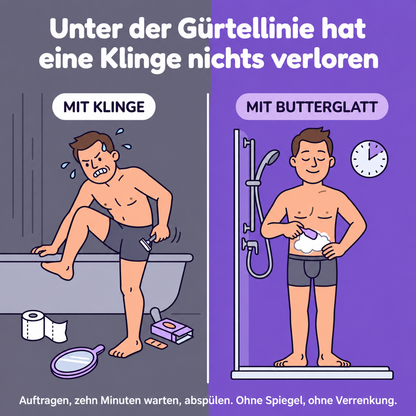 Butterglatt für Männer | Haarentfernungsmousse