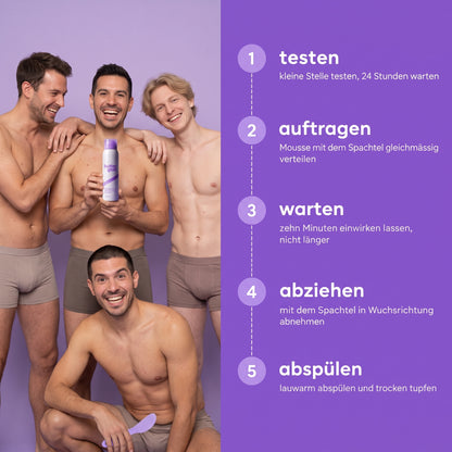 Butterglatt für Männer | Haarentfernungsmousse